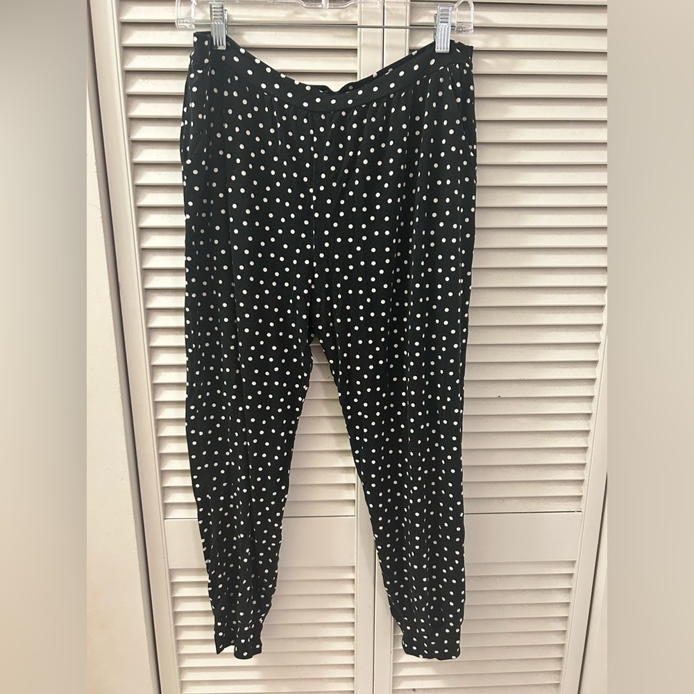 Ava Sky Polka Dot Jogger Pants - L